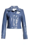 Courrèges Re-edition Vinyl Jacket In Dusk Blue
