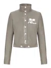 Courrèges Long-sleeved Casual Jacket In Green