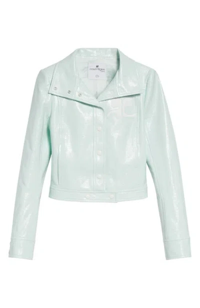 Courrèges Re-edition Vinyl Jacket In Green