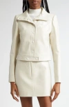 Courrèges Courreges Re Edition Jacket In Coated Cotton In Off White