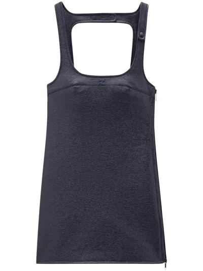 Courrèges Re-edition Vinyl Mini Dress In Blue
