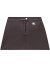 Courrèges Courregès Re-edition Vinyl Mini Skirt In Brown