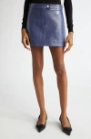Courrèges Vinyle Reedition Mini Skirt In Dusk Blue