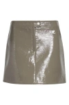 Courrèges Re-edition Vinyl Miniskirt In Green