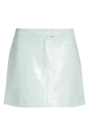 Courrèges Re-edition Vinyl Miniskirt In Green