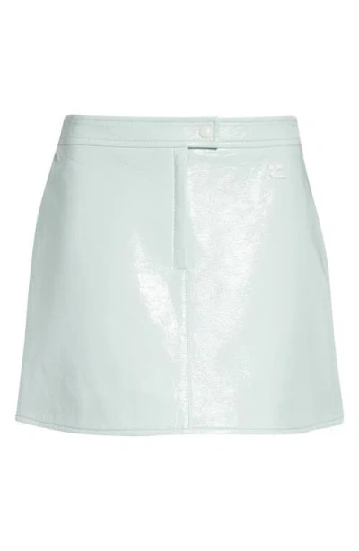 Courrèges Re-edition Vinyl Miniskirt In Green