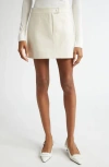 Courrèges Re-edition Vinyl Miniskirt In Off White