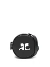 Courrèges Courreges Reedition Leather Circle Bag In Black