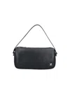 Courrèges Rectangular Black Calf Leather Shoulder Bag With Zip Closure In Black