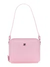 Courrèges Rectangular Shoulder Bag With Adjustable Strap And Minimalist Design In Pink