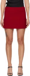 Courrèges Red 2-pocket Heritage Miniskirt In 4015 Ruby