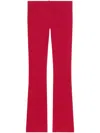 Courrèges Trousers Flared Leg Belted Waist In Red