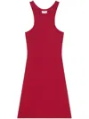 Courrèges Flared Racerback Sleeveless Dress In Red
