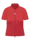 Courrèges Zipped Interlock Top In Red
