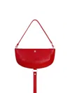 Courrèges Eclipse Moon Shoulder Bag Adjustable Strap In Red