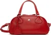 Courrèges Red Friday Bowling Leather Bag In 4015 Ruby