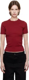 Courrèges Red Heritage T-shirt In 4015 Ruby