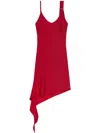 Courrèges Red Scarf Midi Dress In Red