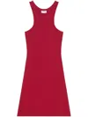 Courrèges Flared Racerback Sleeveless Dress In Red