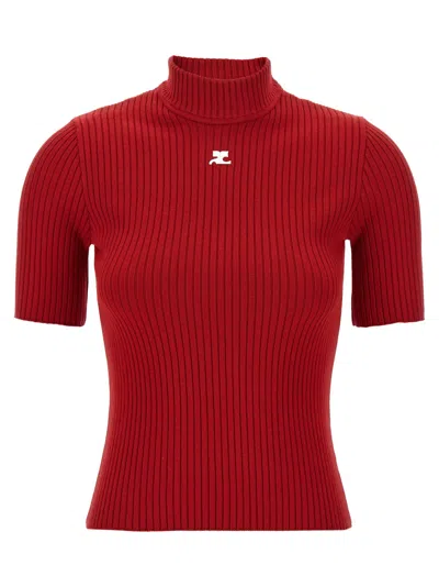 COURRÈGES RED REEDITION SWEATER
