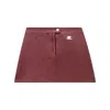 Courrèges A-line Skirt In Dark Red Stretch-cotton Faux Leather