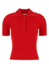 Courrèges Courreges Red Viscosa Blend Polo Shirt In Red