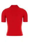 Courrèges Courregès Red Viscosa Blend Polo Shirt In Red