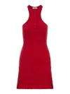 Courrèges Flared Racerback Sleeveless Dress In Ruby