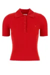 Courrèges Courreges Red Viscosa Blend Polo Shirt
