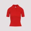 Courrèges Red Viscosa Blend Polo Shirt In Red