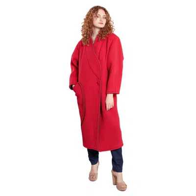 Pre-owned Courrèges Courreges Red Wool Coat