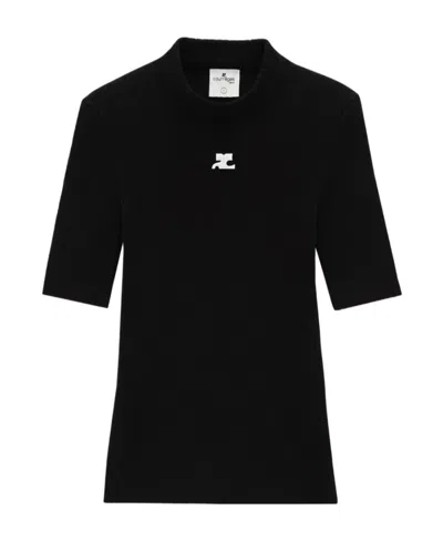 COURRÈGES REEDEITION SHORT-SLEEVED SWEATER