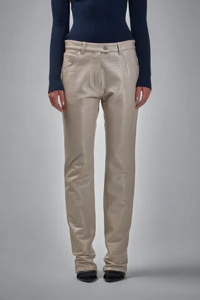 Courrèges Reedition 5-pocket Vinyl Pants In Gray
