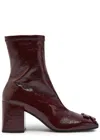 Courrèges Courregès Reedition Ankle Boots In Burgundy