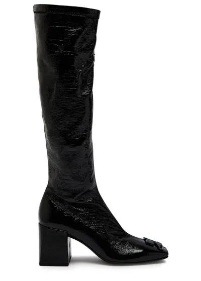 Courrèges Reedition 75 Vinyl Knee-high Boots In Black