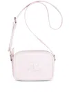 Courrèges Reedition Camera Leather Bag In 粉色