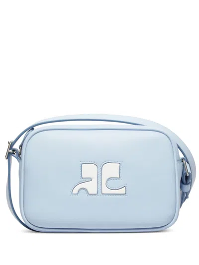 Courrèges Reedition Camera Leather Bag In White