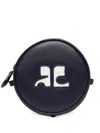 Courrèges Reedition Circle Leather Bag In 蓝色
