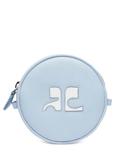 Courrèges Reedition Circle Leather Bag In Blue