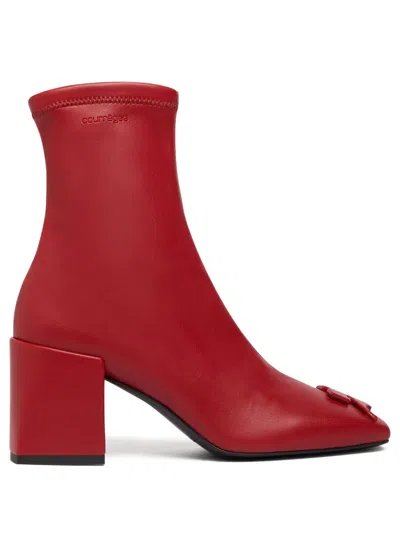 Courrèges Reedition Ac Ankle Boots In 红色