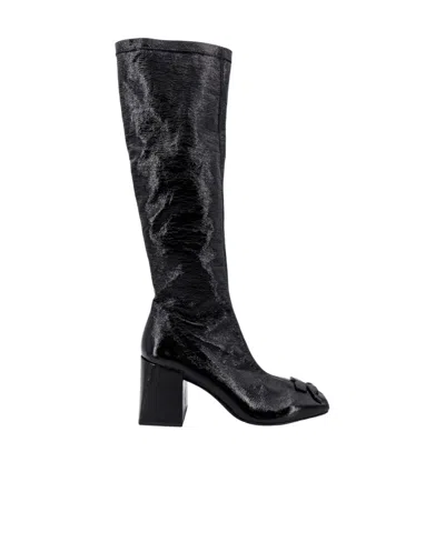 Courrèges Reedition Ac Vinyl Boots In Black