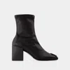 Courrèges Reedition Ankle Boots - Courreges - Synthetic Leather - Black In Black
