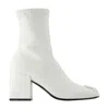 Courrèges Heritage 70mm Leather Boots In White
