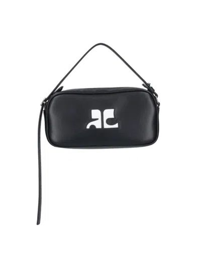 Courrèges Reedition Baguette Shoulder Bag In Black