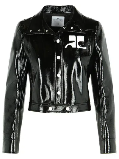 Courrèges 'reedition' Black Cotton Blend Jacket