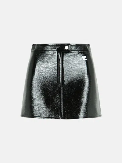 Courrèges 'reedition' Black Cotton Blend Miniskirt