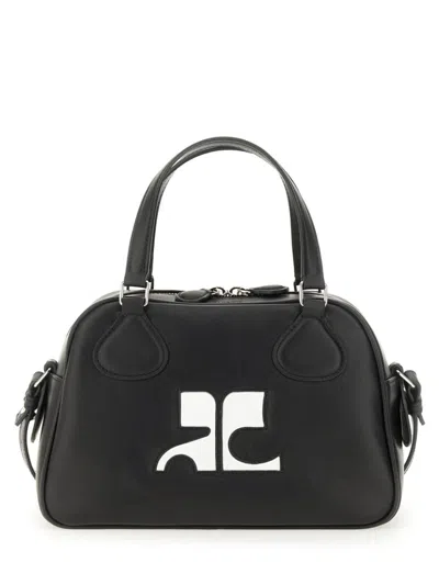 Courrèges "reedition" Bowling Bag In Black