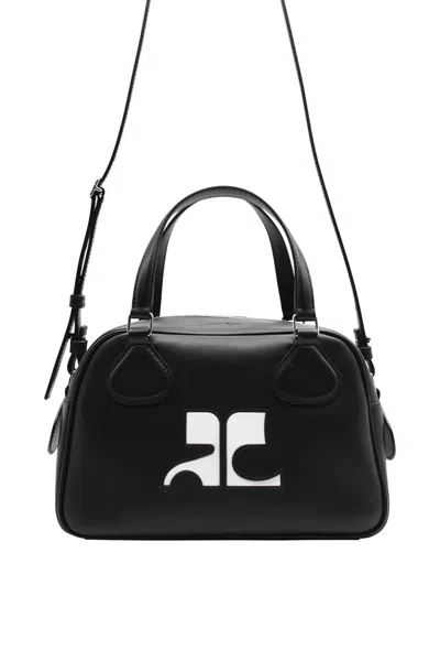 Courrèges Reedition Bowling Bag In Black