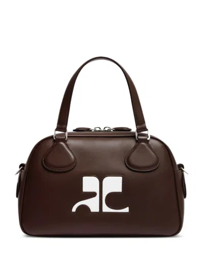 Courrèges Reedition Bowling Bag In Brown