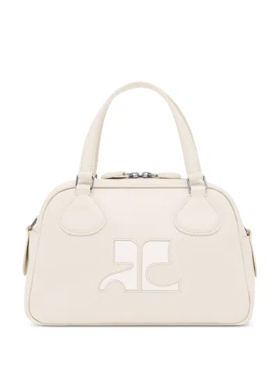 Courrèges Reedition Bowling Bag In Neutrals